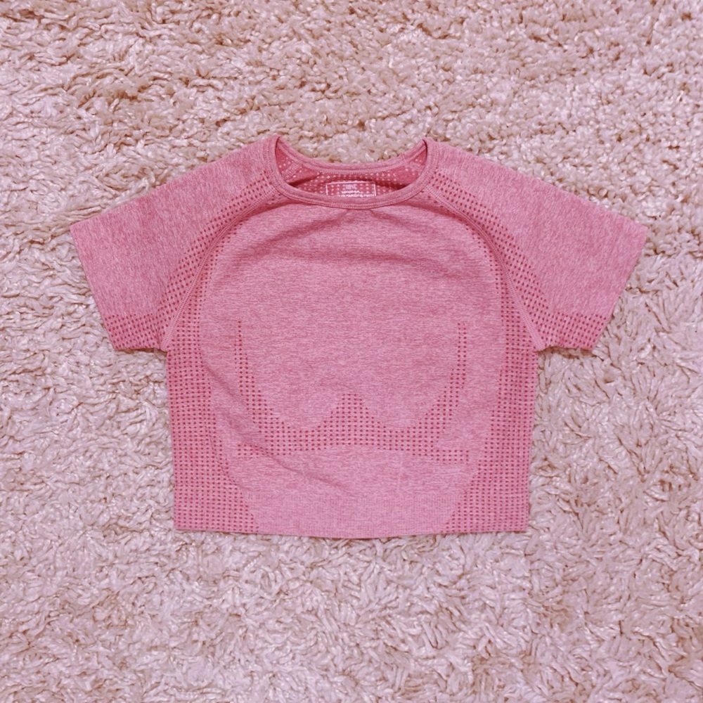 3Pc Pink Vital Seamless Set (Shorts,Leggings,Top) - Picture 2 of 5
